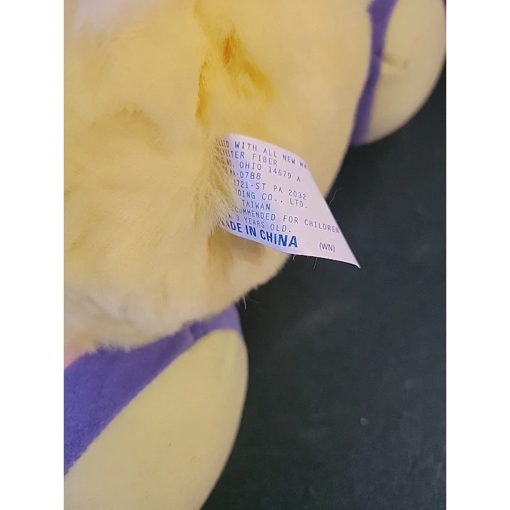 Vtg Pastal Bunny Rabbit Plush Jellybean Satin Bowtie 16